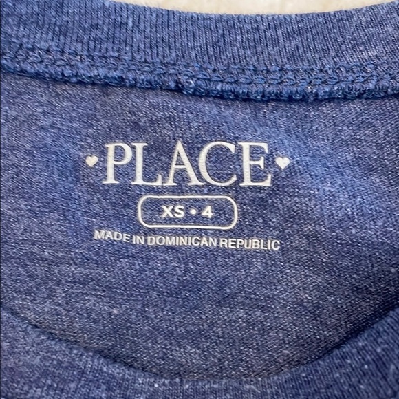 Gold and Blue Unicorn Graphic Short Sleeve Tee - Picture 2 of 3